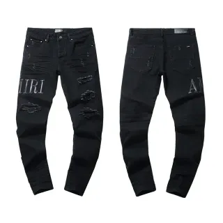 Amiri Distressed Skinny Black Jeans