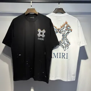 Amiri Graphic-Print Distressed Oversized T-Shirt