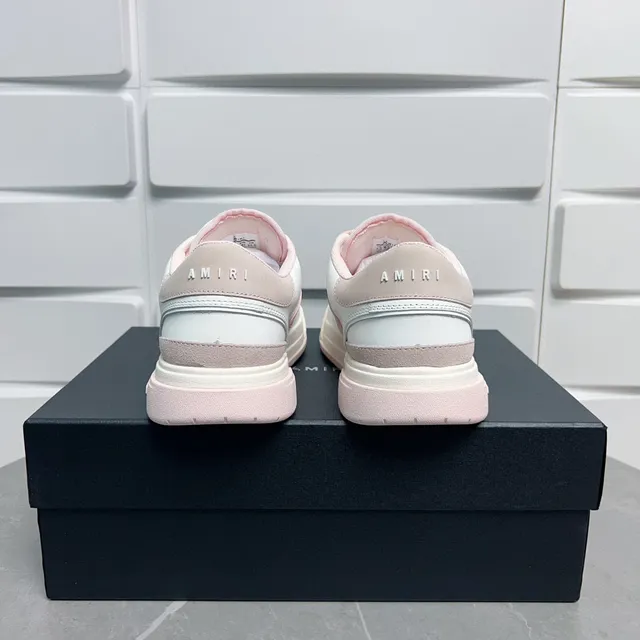 Amiri MA Court Chaussures lifestyle blanches et roses 2