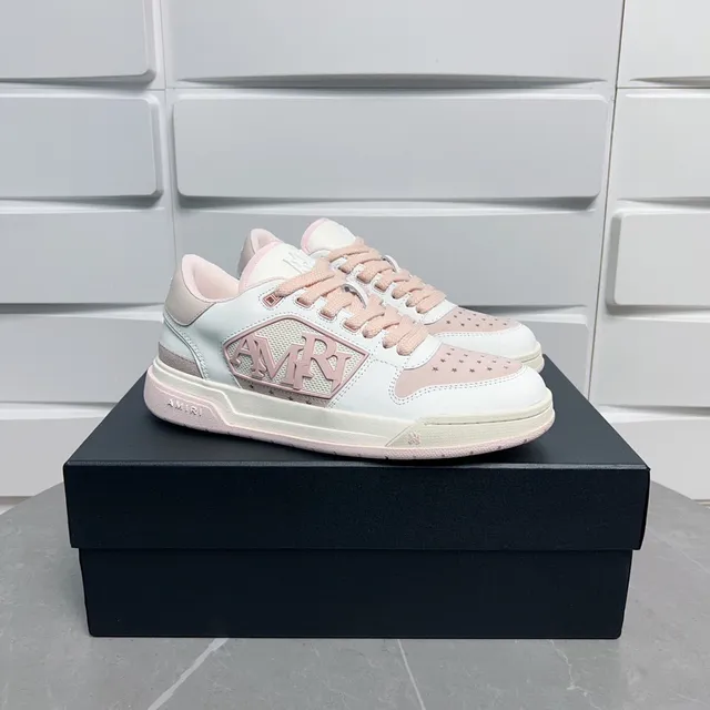 Amiri MA Court Chaussures lifestyle blanches et roses 4