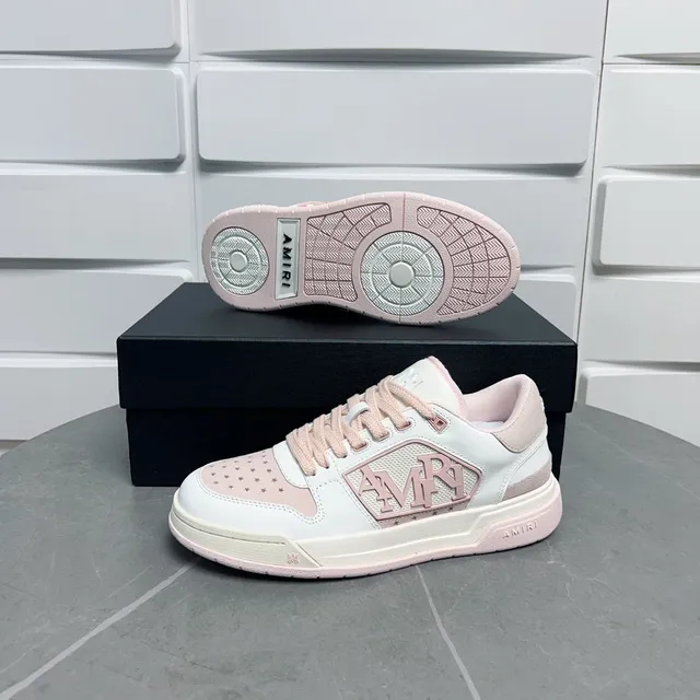 Amiri MA Court Chaussures lifestyle blanches et roses 5