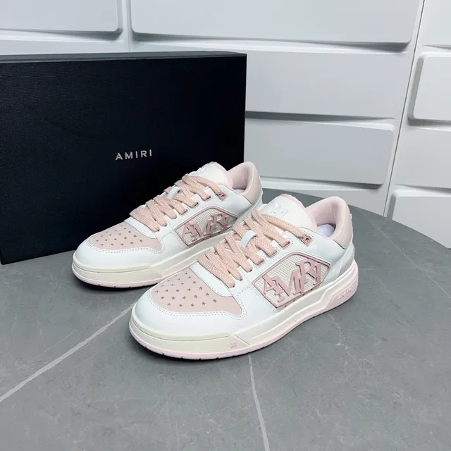 Amiri MA Court Chaussures lifestyle blanches et roses 6