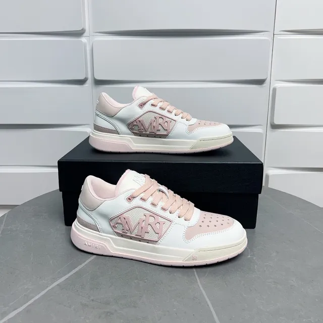 Amiri MA Court Chaussures lifestyle blanches et roses 8