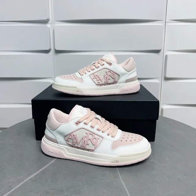 Amiri MA Court Chaussures lifestyle blanches et roses 9