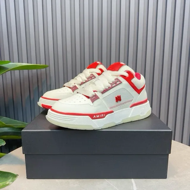 Amiri MA Court White Red حذاء أسلوب حياة 2
