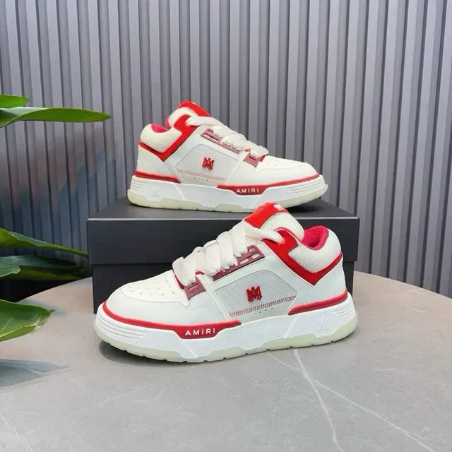 Amiri MA Court White Red حذاء أسلوب حياة 3