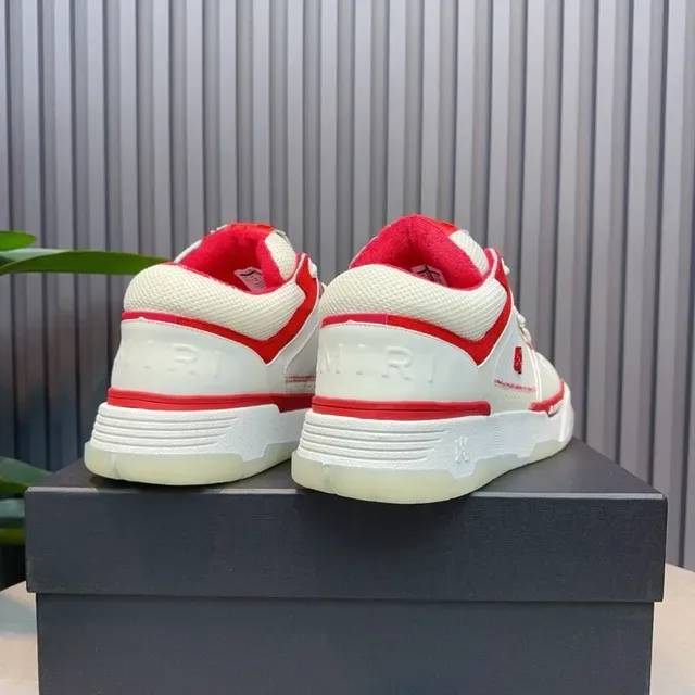 Amiri MA Court White Red حذاء أسلوب حياة 5