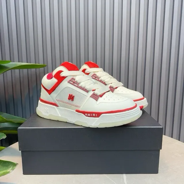 Amiri MA Court White Red حذاء أسلوب حياة 6