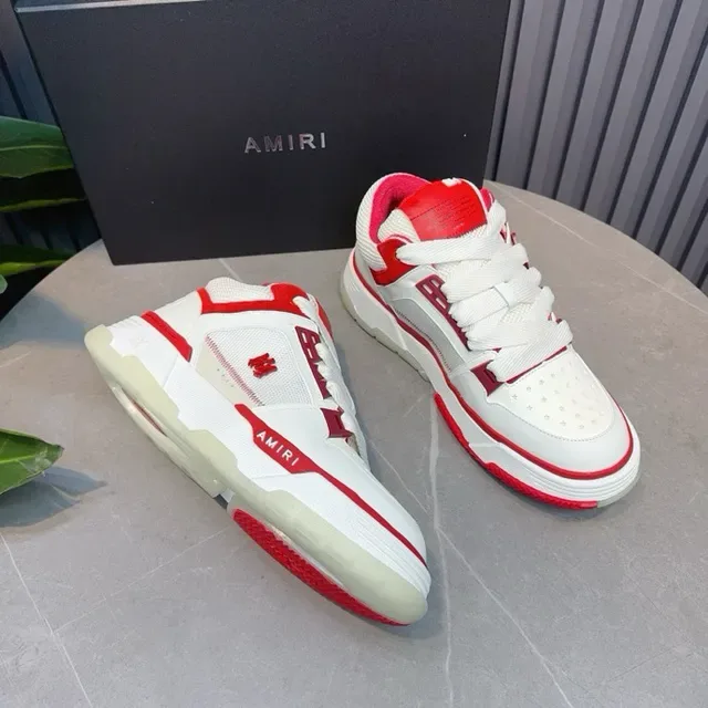 Amiri MA Court White Red حذاء أسلوب حياة 7