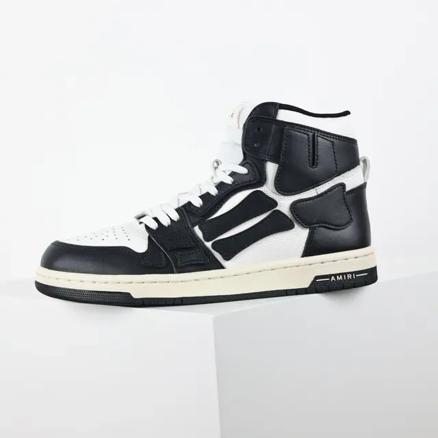 Amiri Skel Top High Black and White Lifestyle Sneakers 9