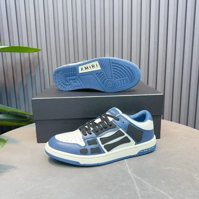 Amiri Skel Top Low Blue White Black Lifestyle Sneakers 3