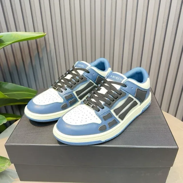 Amiri Skel Top Low Blue White Black Lifestyle Sneakers 8