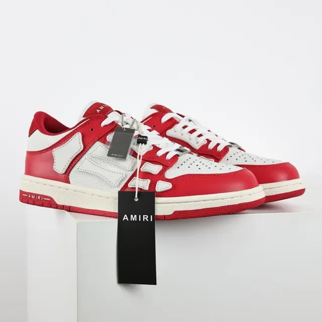 Amiri Skel Top Low Rouge et Blanc Sneakers Lifestyle 3