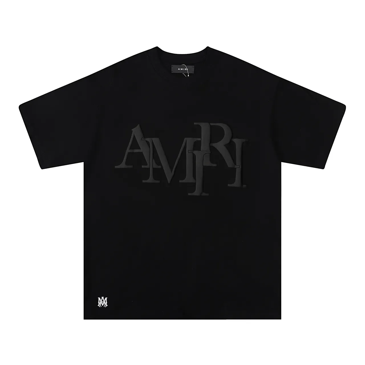 Camiseta Amiri logo apilado corte holgado 3