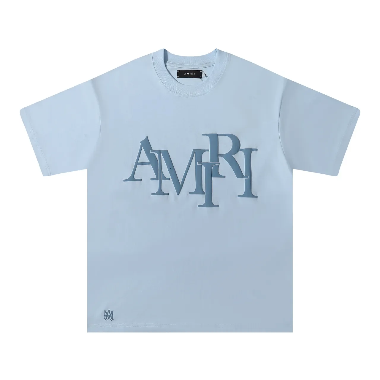 Camiseta Amiri logo apilado corte holgado 6