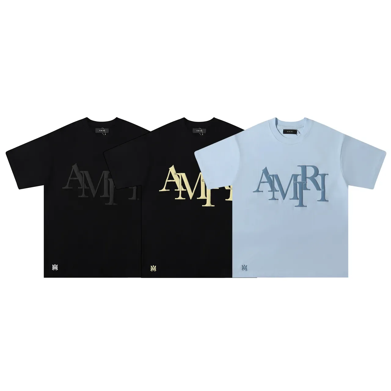 Camiseta Amiri logo apilado corte holgado 7