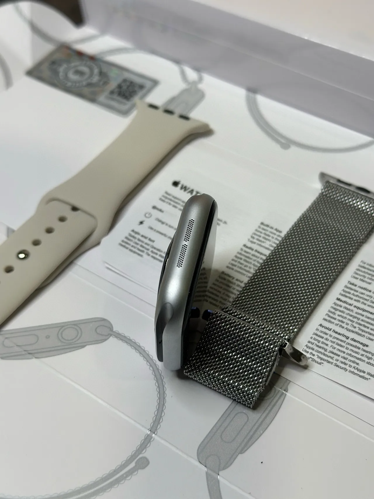 Apple 银色米色方边不锈钢表壳 定制 LV X Gucci Snake 表盘 运动手表 10