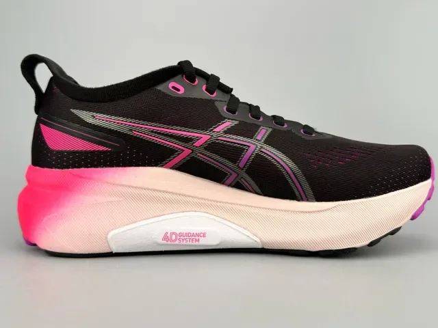 ASICS Gel-Kayano Black Pink Gradient Running Shoes 9
