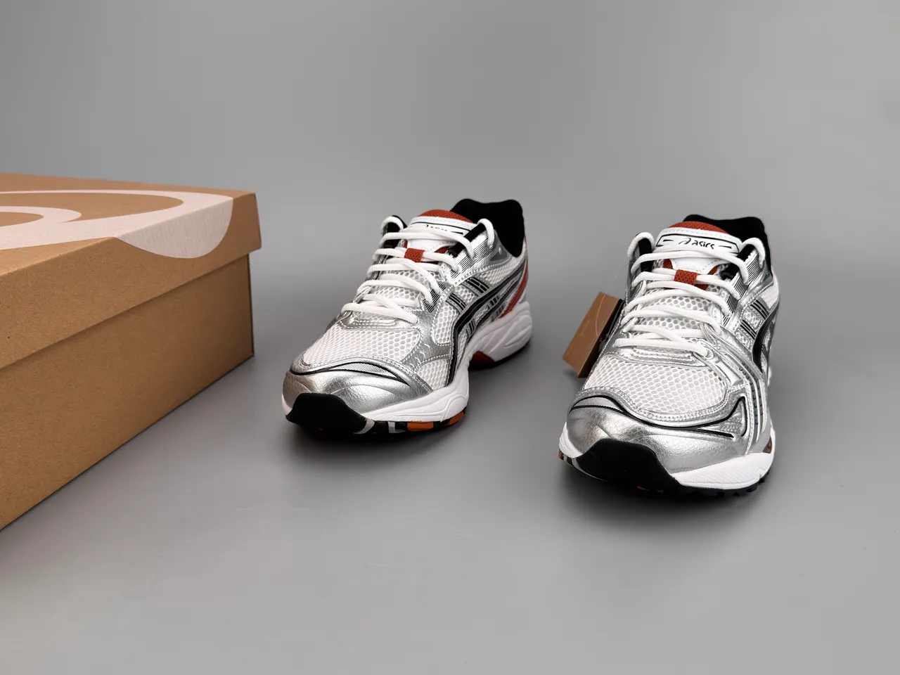 ASICS Gel-Kayano argent noir orange chaussures de course 3