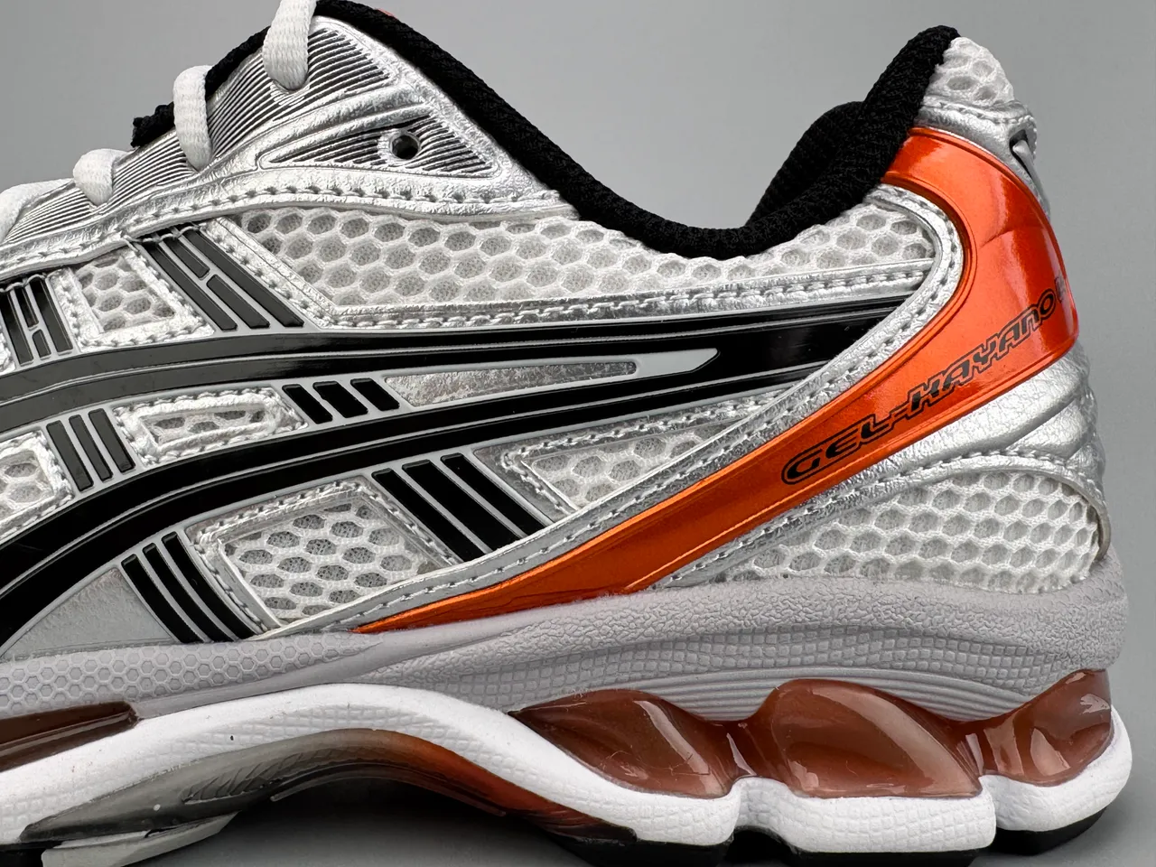 ASICS Gel-Kayano argent noir orange chaussures de course 5