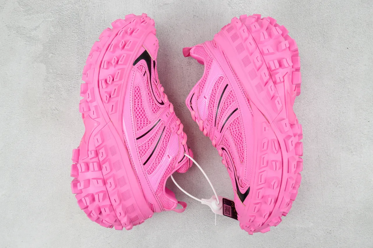 ASICS Zapatillas Lifestyle de Malla Monocromática y Construcción de Superposición Sintética en Rosa y Negro 2