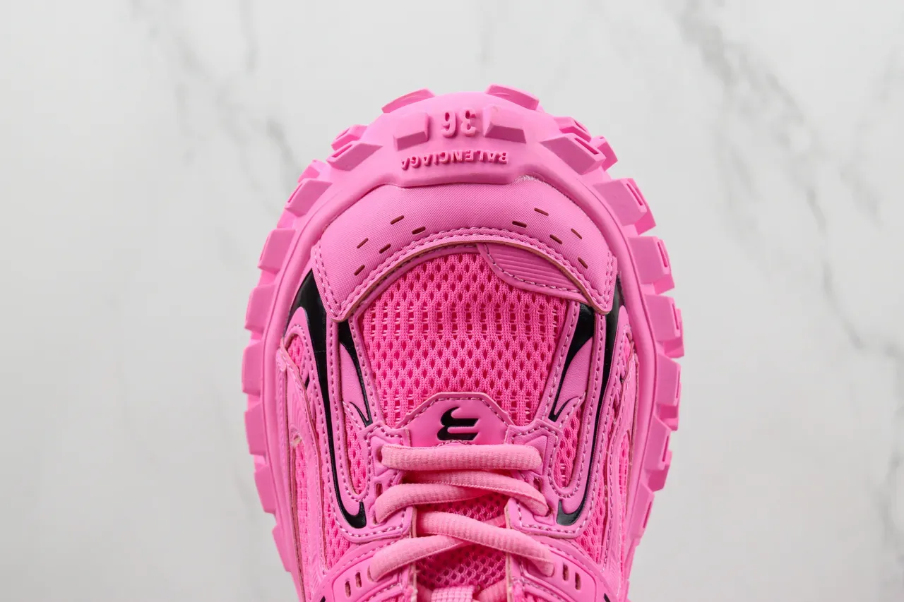 ASICS Zapatillas Lifestyle de Malla Monocromática y Construcción de Superposición Sintética en Rosa y Negro 6