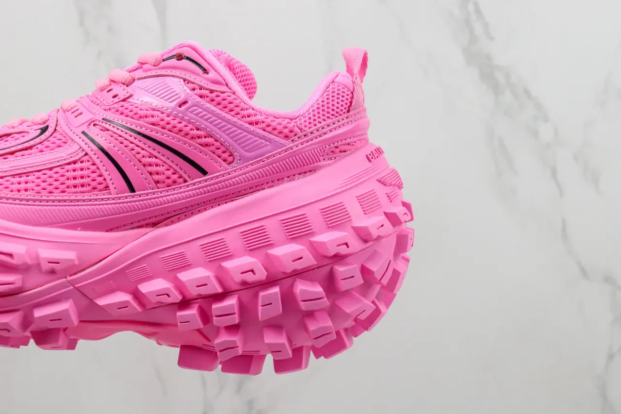 ASICS Zapatillas Lifestyle de Malla Monocromática y Construcción de Superposición Sintética en Rosa y Negro 7