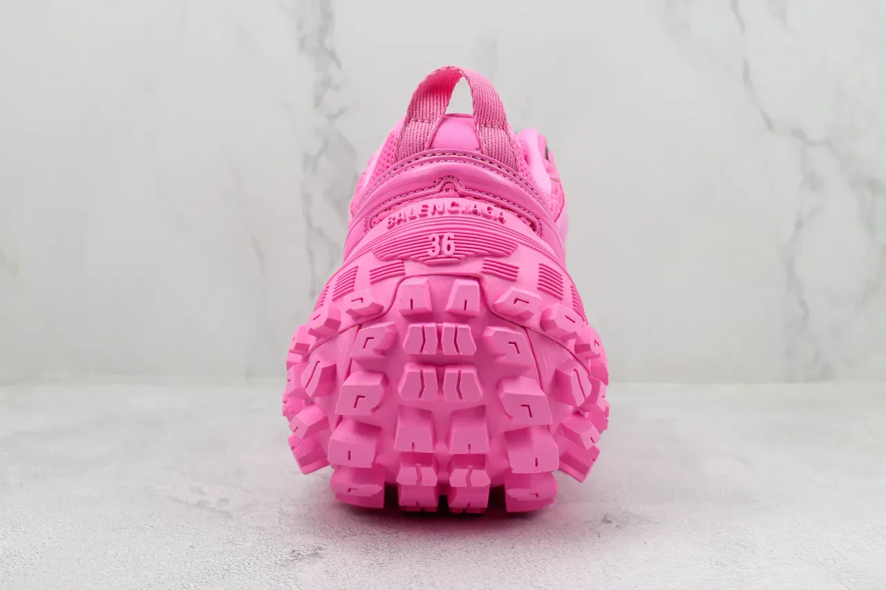 ASICS Zapatillas Lifestyle de Malla Monocromática y Construcción de Superposición Sintética en Rosa y Negro 9