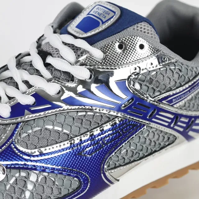 ASICS चांदी नीला मेटलिक क्रोम टो कैप रॉयल सिंथेटिक ओवरले रनिंग जूते 6