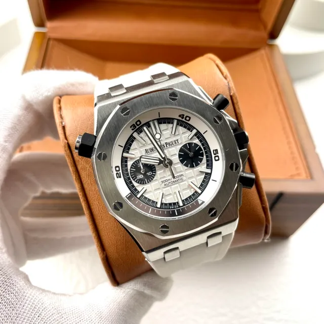 Audemars Piguet Royal Oak Offshore Chronograph 白色表盘 白色橡胶表带 机械腕表 8