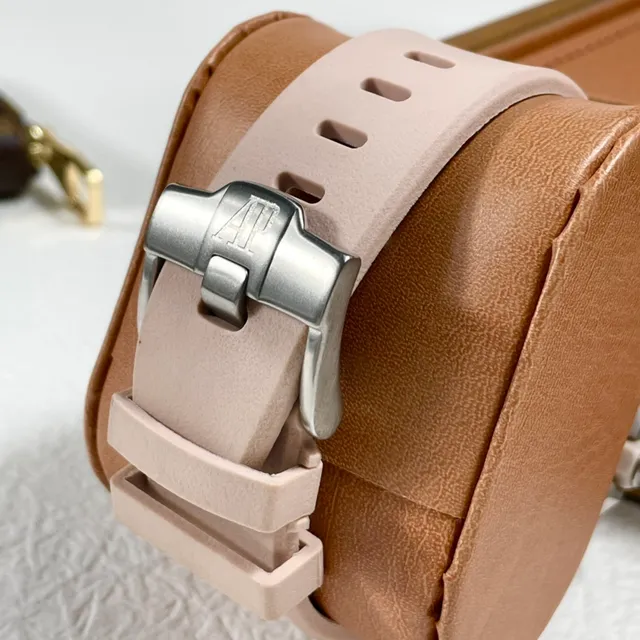 Audemars Piguet Royal Oak Offshore وجهة وردية حزام بيج ساعة ميكانيكية 2