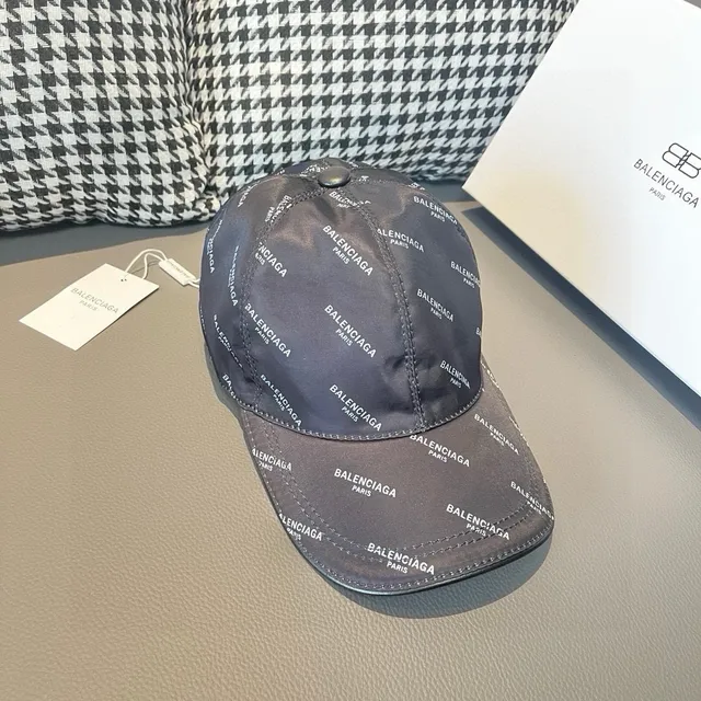 Balenciaga All-Over Logo Print Baseball Cap 4