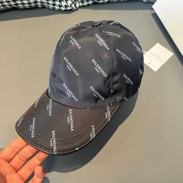 Balenciaga All-Over Logo Print Baseball Cap 5