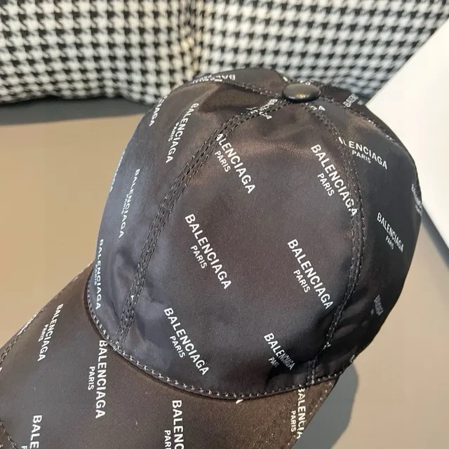 Balenciaga All-Over Logo Print Baseball Cap 6