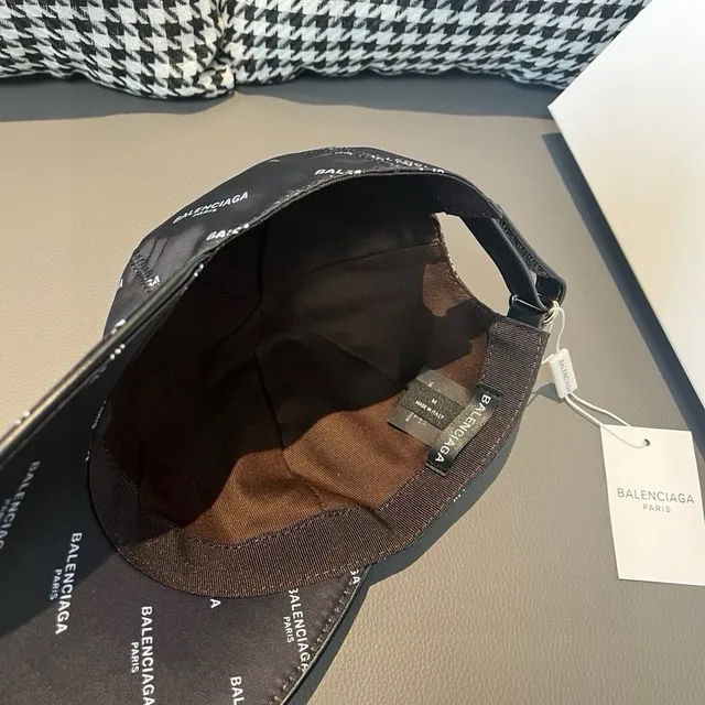 Balenciaga All-Over Logo Print Baseball Cap 7