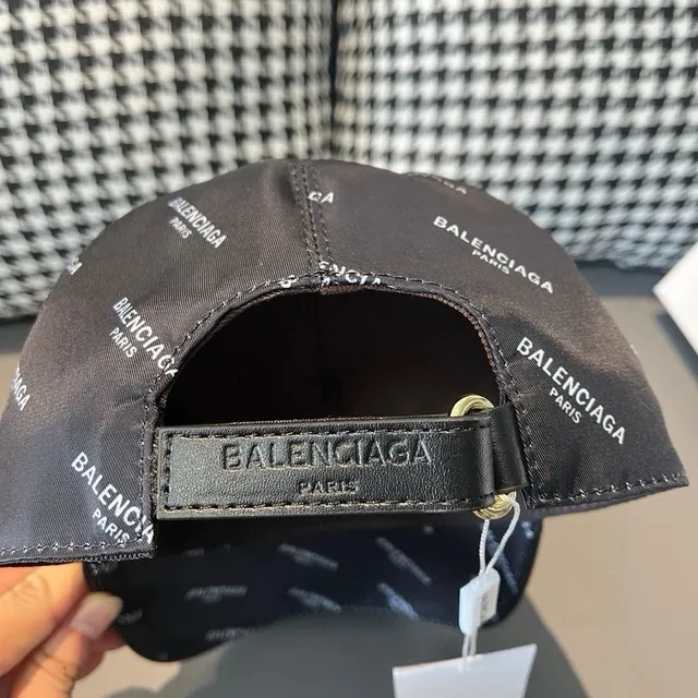 Balenciaga All-Over Logo Print Baseball Cap 8