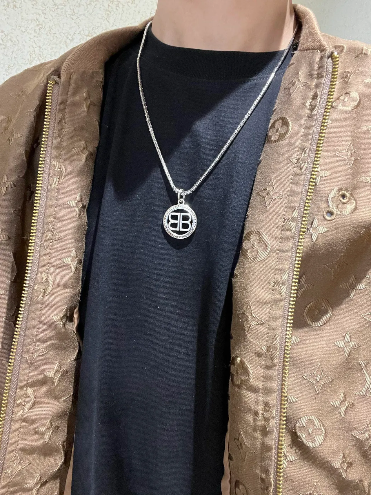 Balenciaga BB Coin Pendant 编织链项链 5