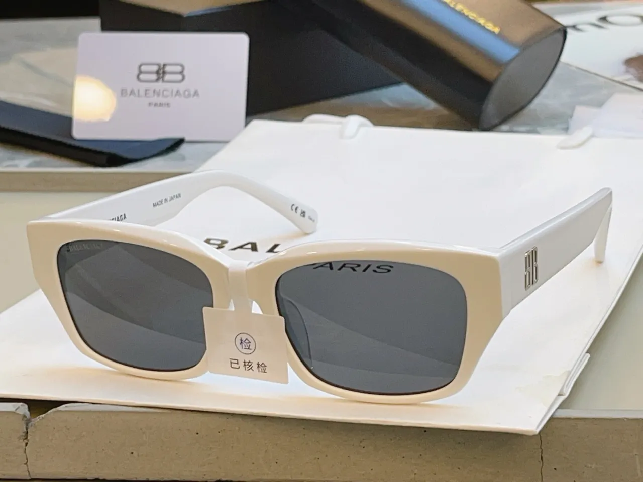 Balenciaga BB0480SK Black Frame Gray Mirror Lens Sunglasses 4