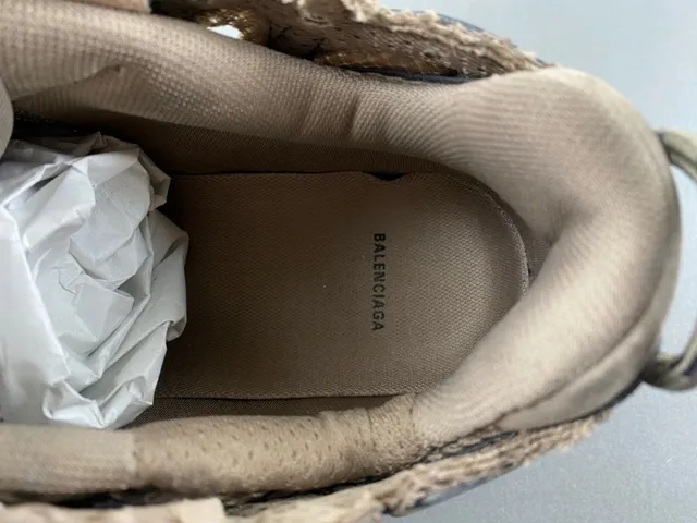 Balenciaga Beige Black Deconstructed Graffiti-Painted Chunky Sneakers 8