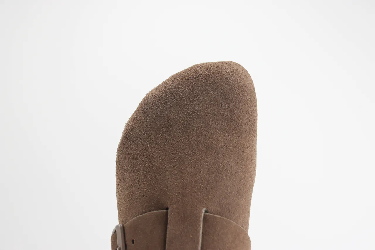 بالنسياغا Le Cagole بني بيج جلد ناعم أعلى حزام فردي oversized مع إبزيم أحذية كاجوال 6