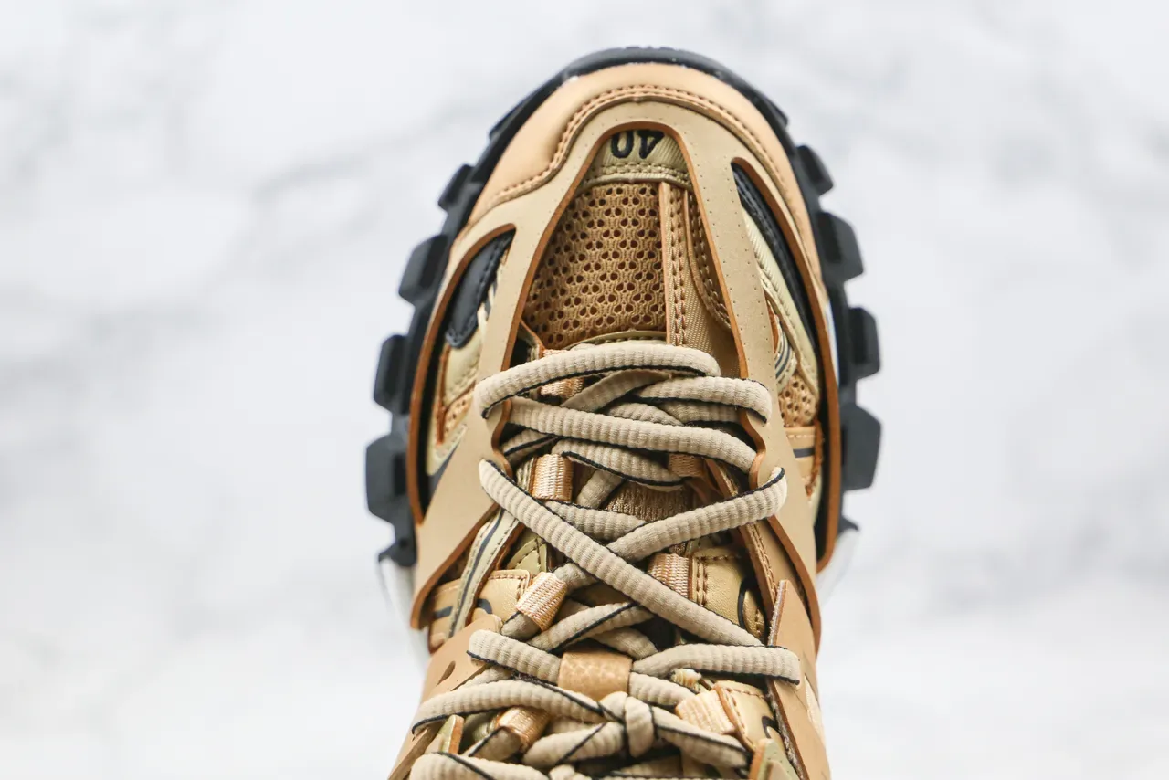 Balenciaga Runner Tan and Black Chunky Sneakers 5