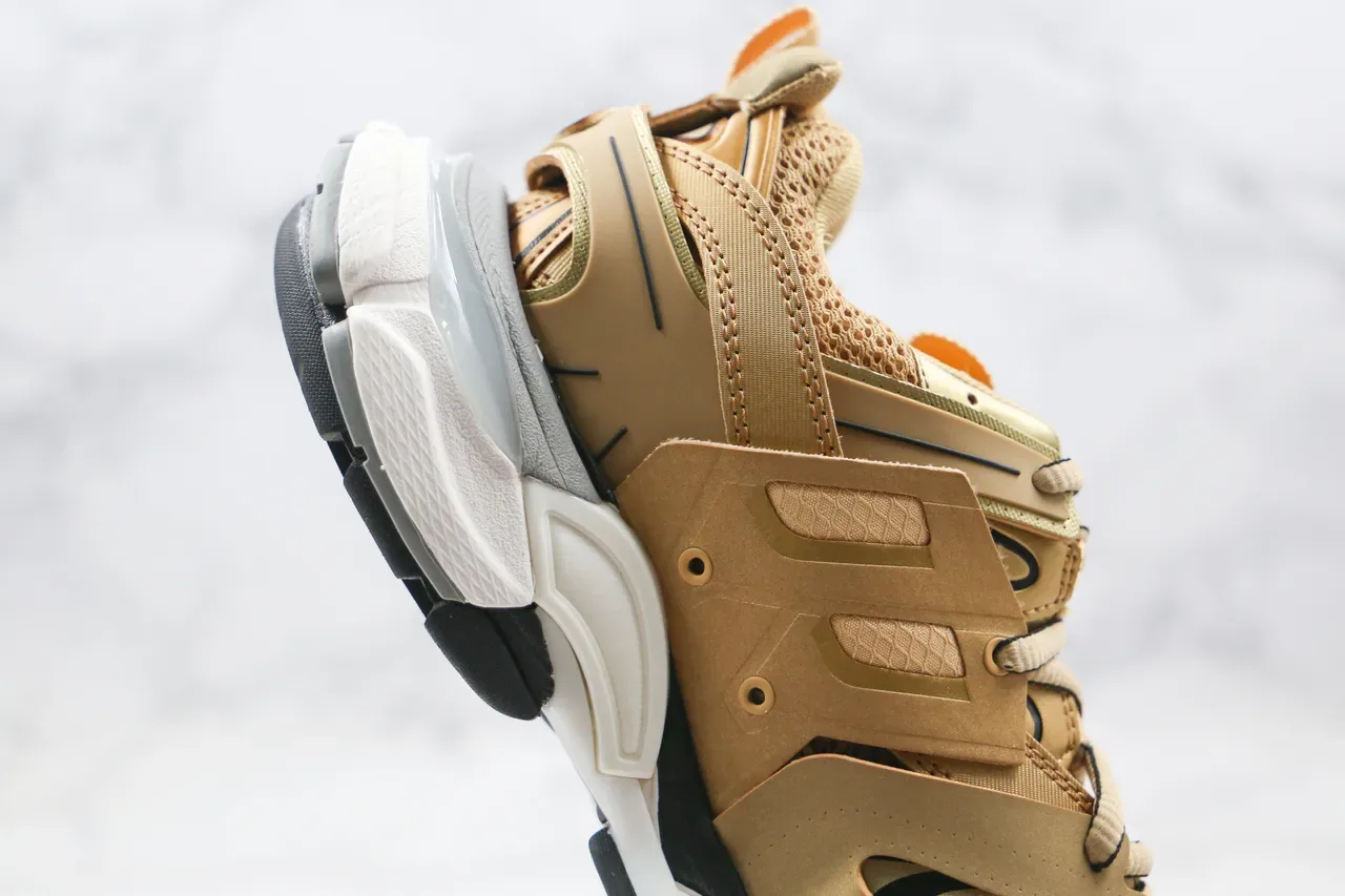 Balenciaga Runner Tan and Black Chunky Sneakers 6