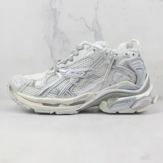 Balenciaga Runner White Silver Chunky Sneakers