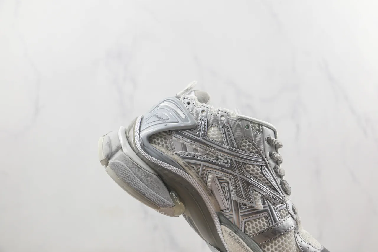 Balenciaga Runner White Silver Chunky Sneakers 5