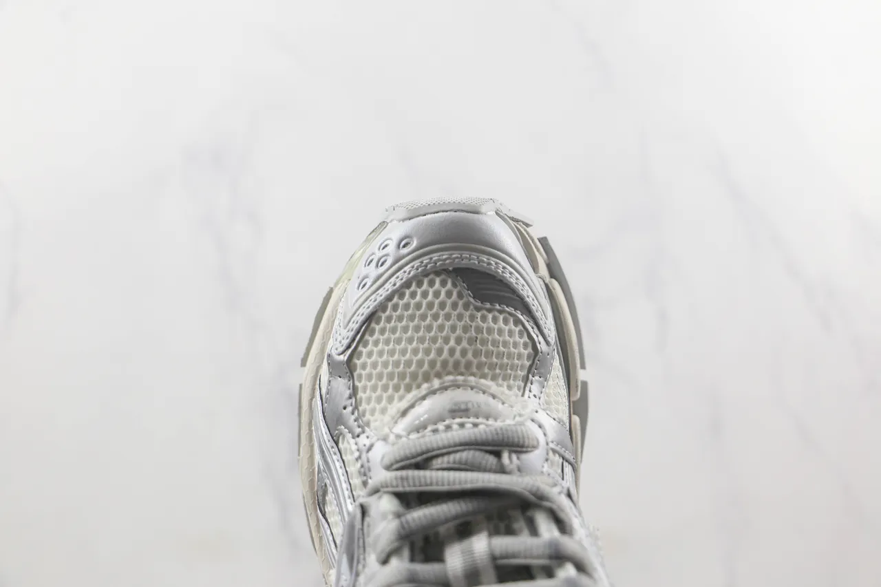 Balenciaga Runner White Silver Chunky Sneakers 6