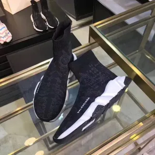 Balenciaga Speed Trainer Black and White Lifestyle Sneakers