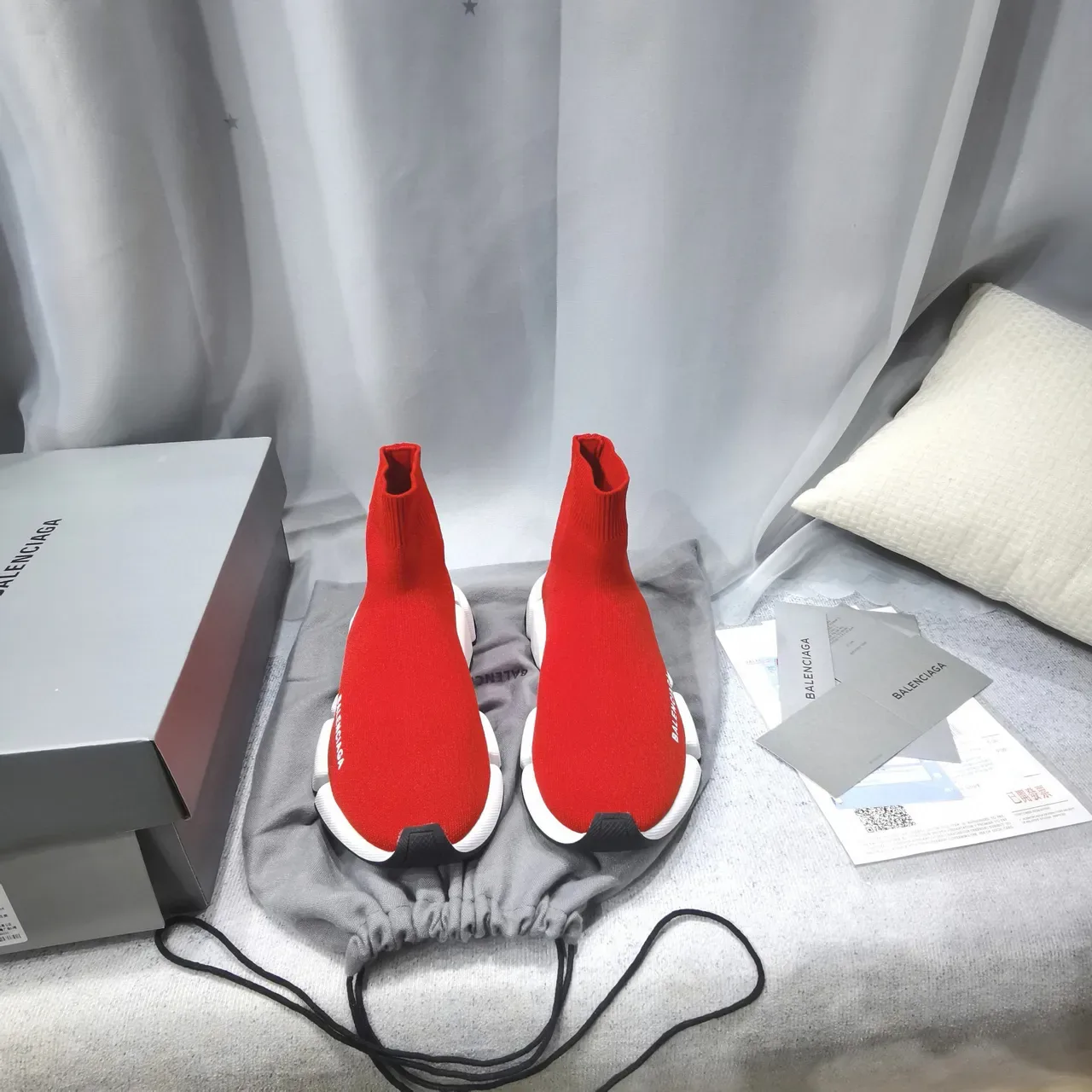 Balenciaga Speed Trainer Vermelho Branco Preto Sneakers Lifestyle 8