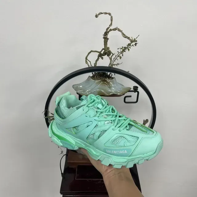 Balenciaga Track Trainer Mint Green Chunky Sneakers 8