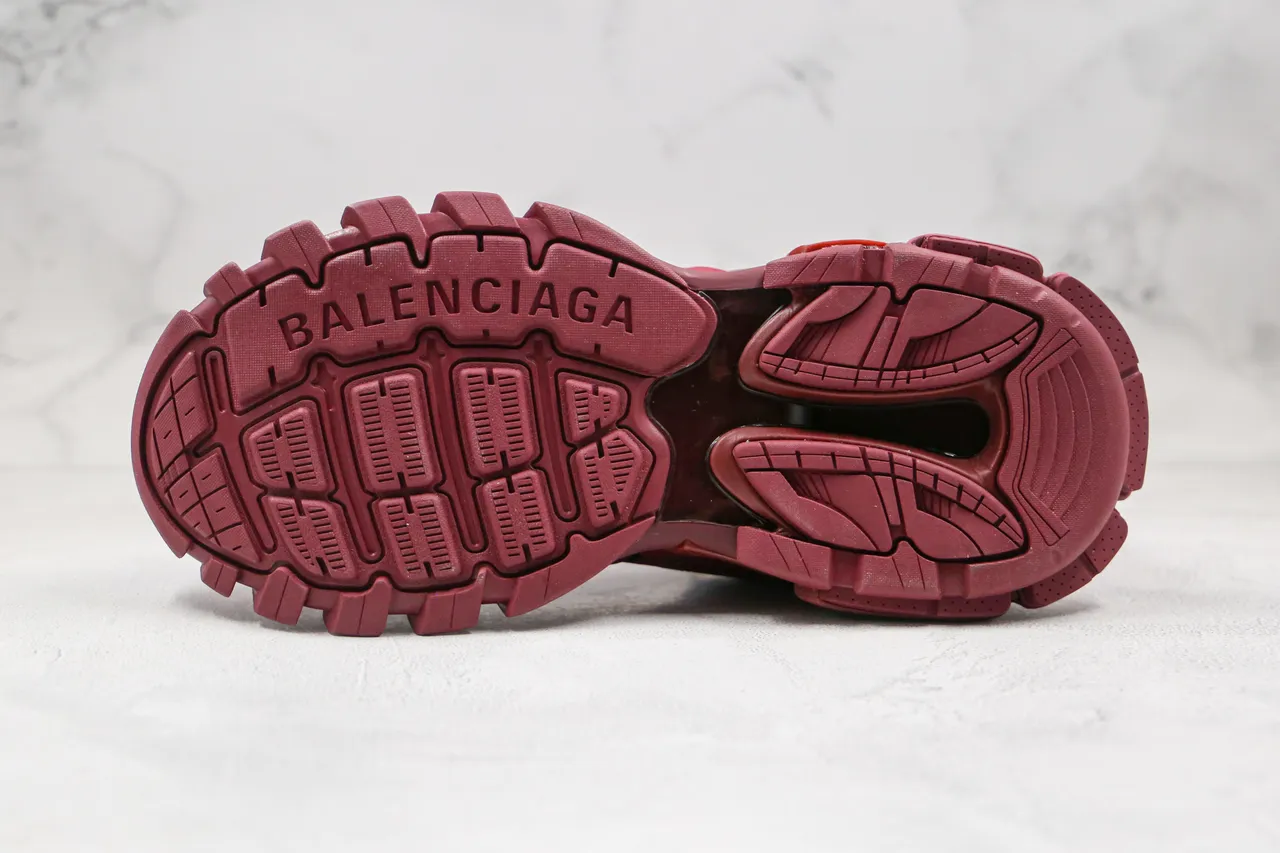 Balenciaga Track Trainer Monochromatic Red Chunky Sneakers 2