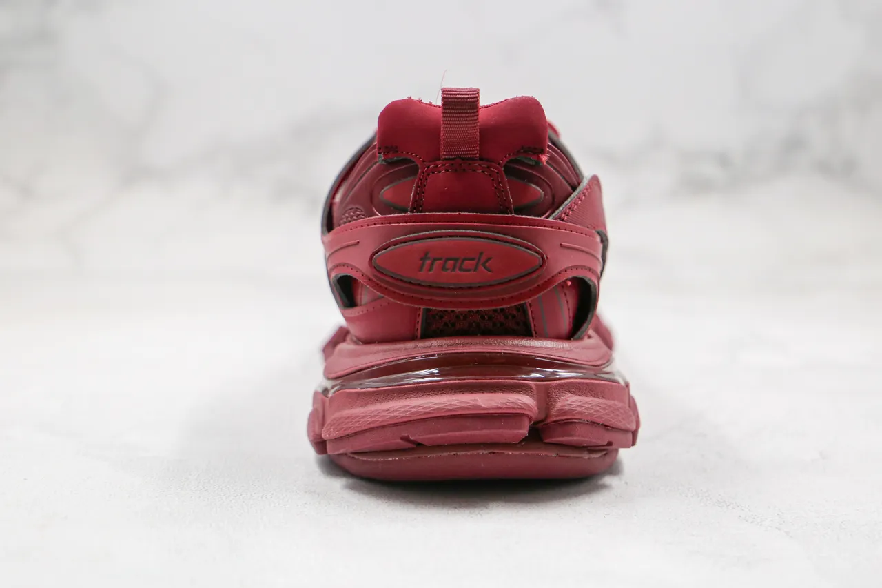 Balenciaga Track Trainer Monochromatic Red Chunky Sneakers 3